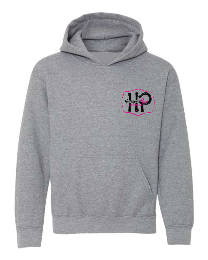 Running on Faith and HorsepowHer Barrel Youth Hoodie